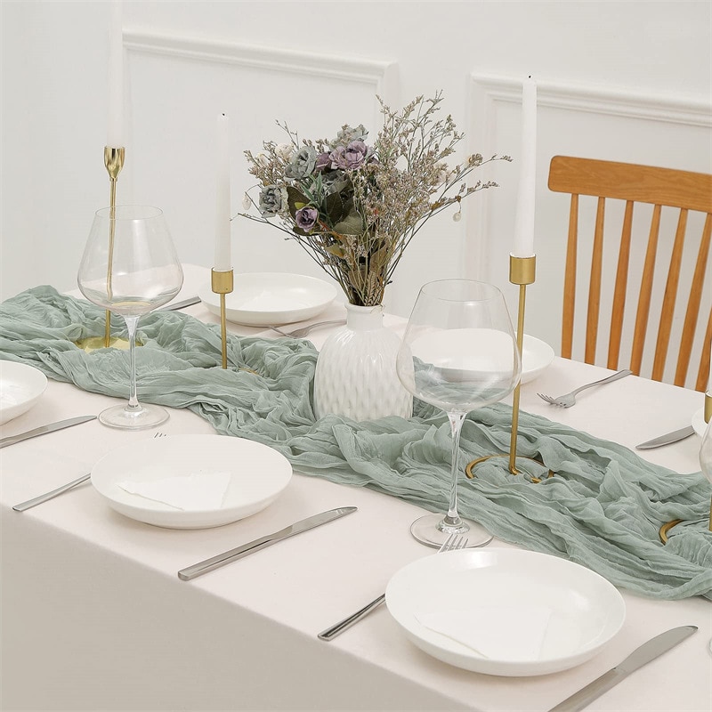 세미 셔 거즈 웨딩 파티 크리스마스 연회 테이블 러너  - Christmas Table Runner 리뷰 및 가격