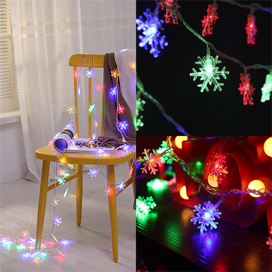 10/20/40 LED 눈송이 스트링 가랜드 요정 조명 - Led Fairy String Lights 리뷰 및 가격