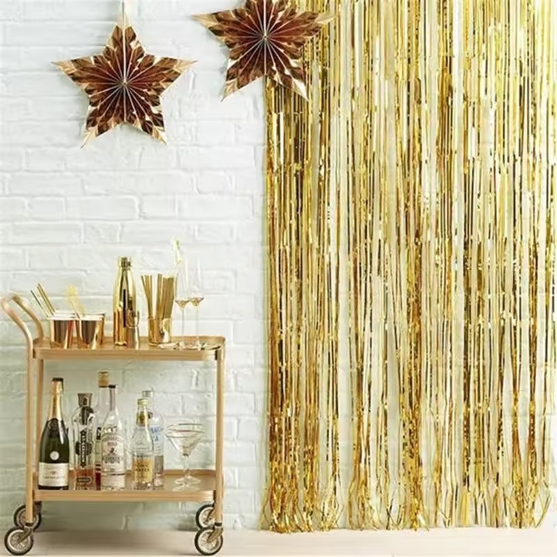 1/2/3팩 글리터 파티 배경 메탈릭 포일 테슬 프린지 - Tinsel Garland Decoration 리뷰 및 가격