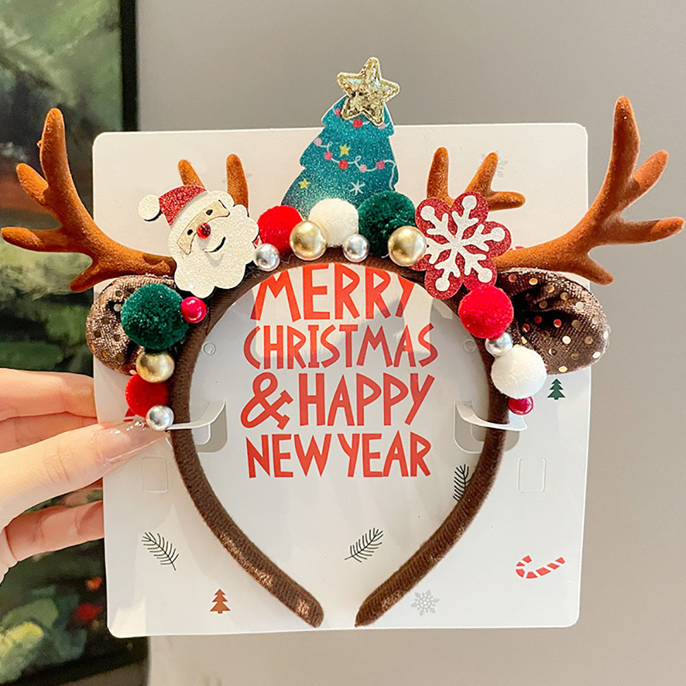 귀여운 헤어 액세서리 벨벳 크리스마스 헤어밴드 순록 뿔 - Reindeer Antlers Headband 리뷰 및 가격