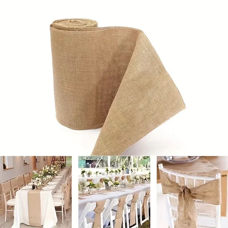 새로운 디자인 베이지색 삼베 롤 30cmx10m - D - Christmas Table Runner 리뷰 및 가격