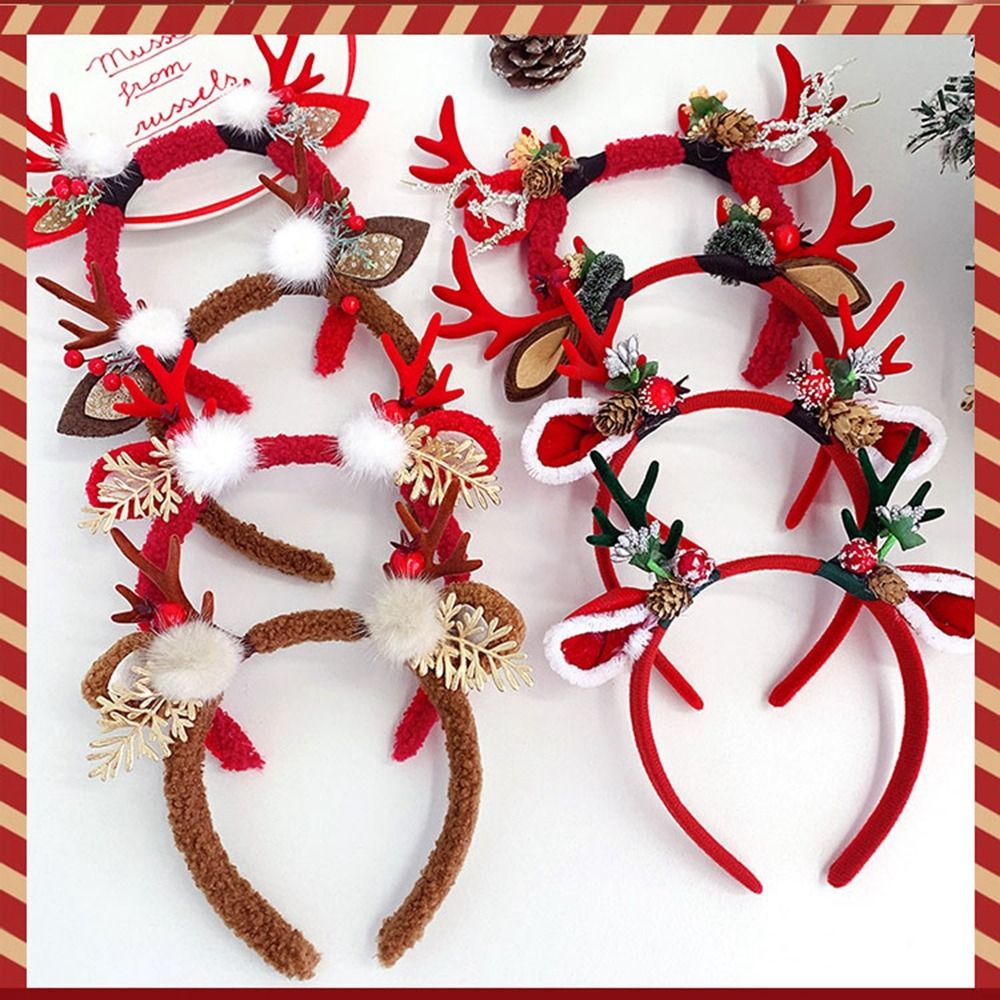 크리스마스 장식 크리스마스 머리띠 엘프 루돌프 뿔 머리 - Reindeer Antlers Headband 리뷰 및 가격