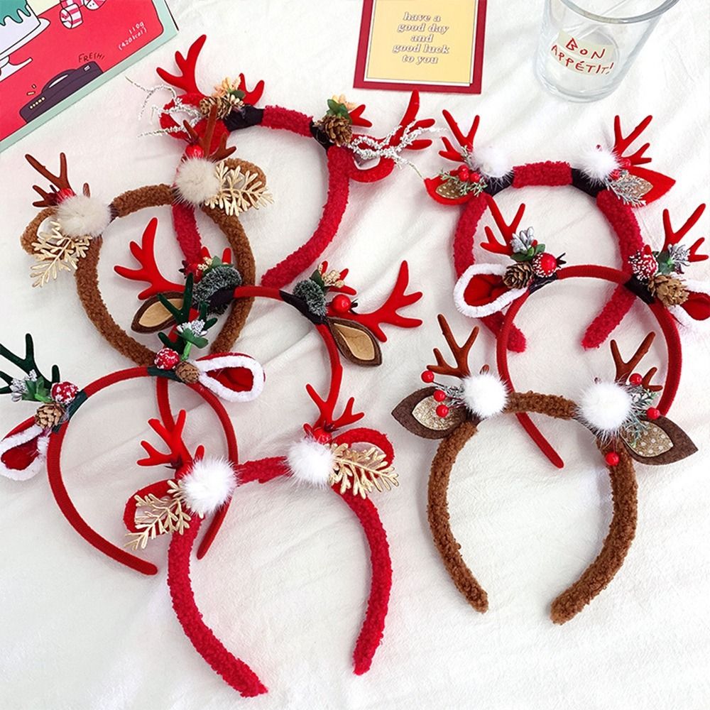 크리스마스 장식 크리스마스 머리띠 엘프 루돌프 뿔 머리 - Reindeer Antlers Headband 리뷰 및 가격
