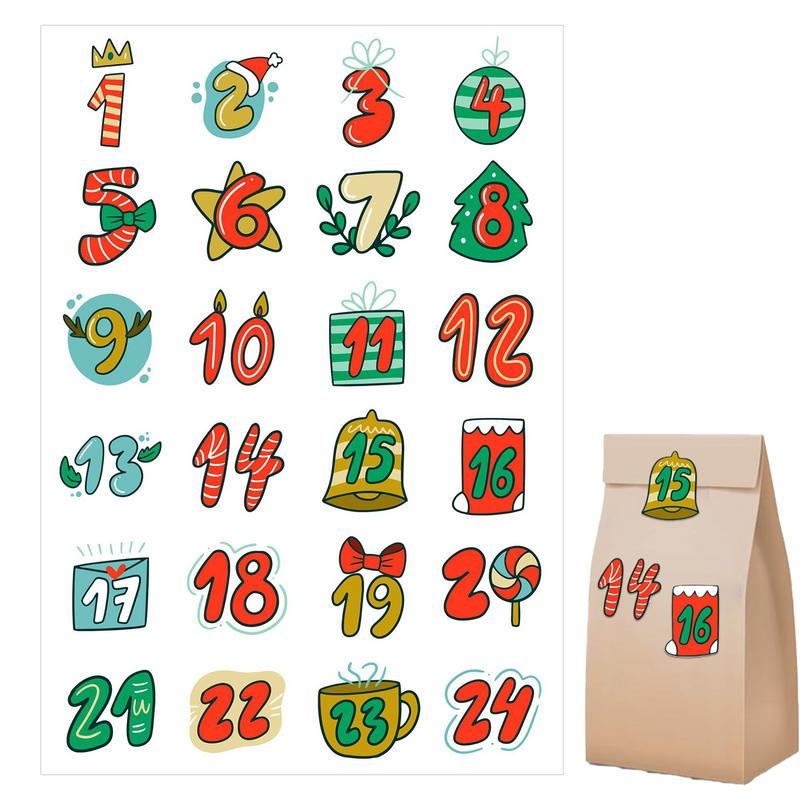 강림절 달력 번호 스티커, 수제 쿠키 캔디 선물, 도장 - Advent Calendar Gift 리뷰 및 가격