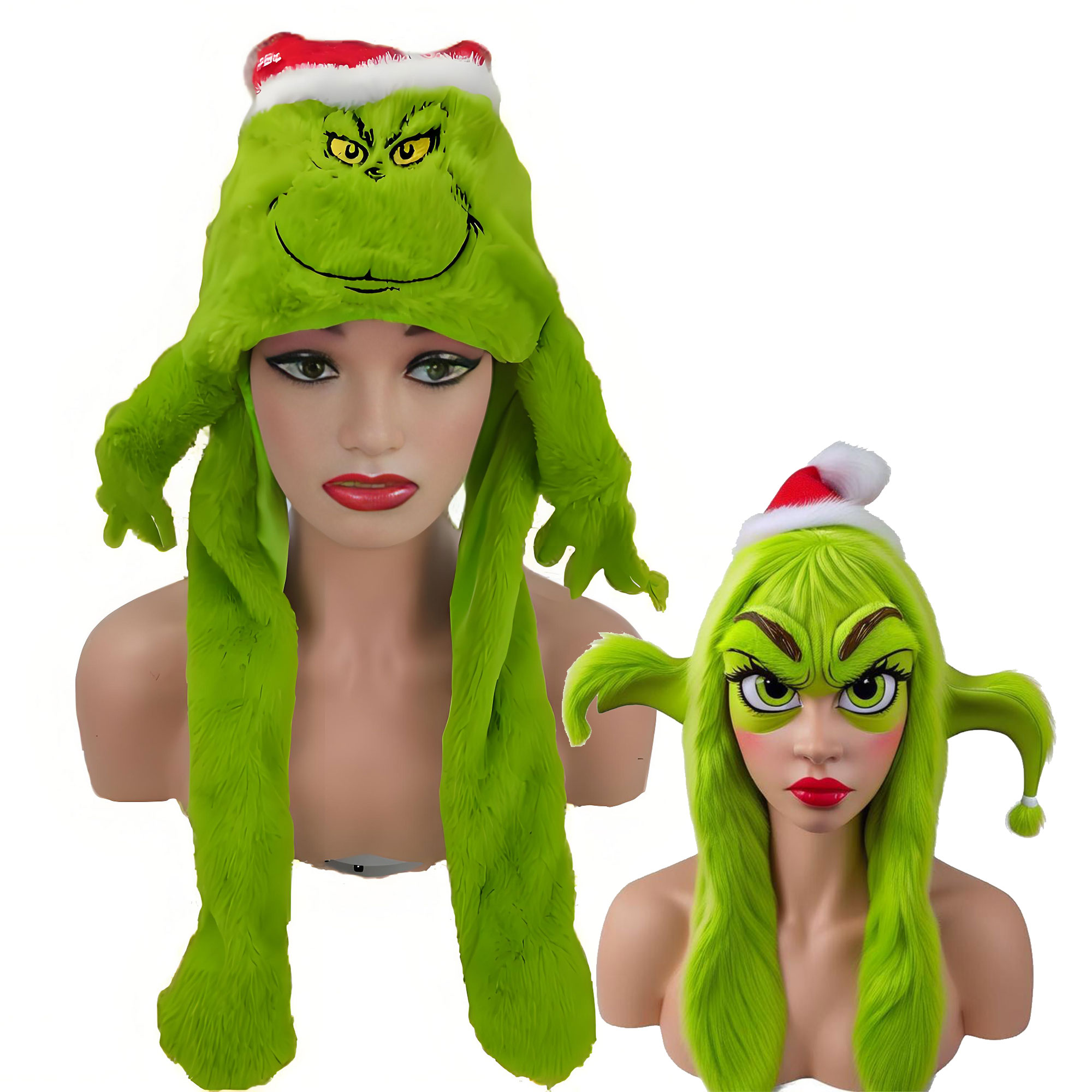 플러시 그린시 모자 캡 스카프 크리스마스 그린 몬스터  - Santa Hat Plush 리뷰 및 가격