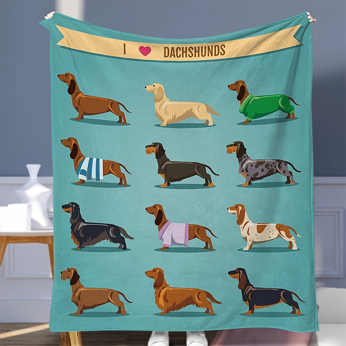 귀여운 크리스마스 닥스훈트 강아지 담요 따뜻하고 아늑한 - Christmas Throw Blanket 리뷰 및 가격