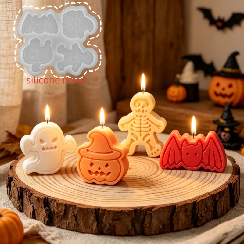 4구 실리콘 레진 몰드 세트 (DIY 점토 유령, 호박 - Holiday Candle Set 리뷰 및 가격