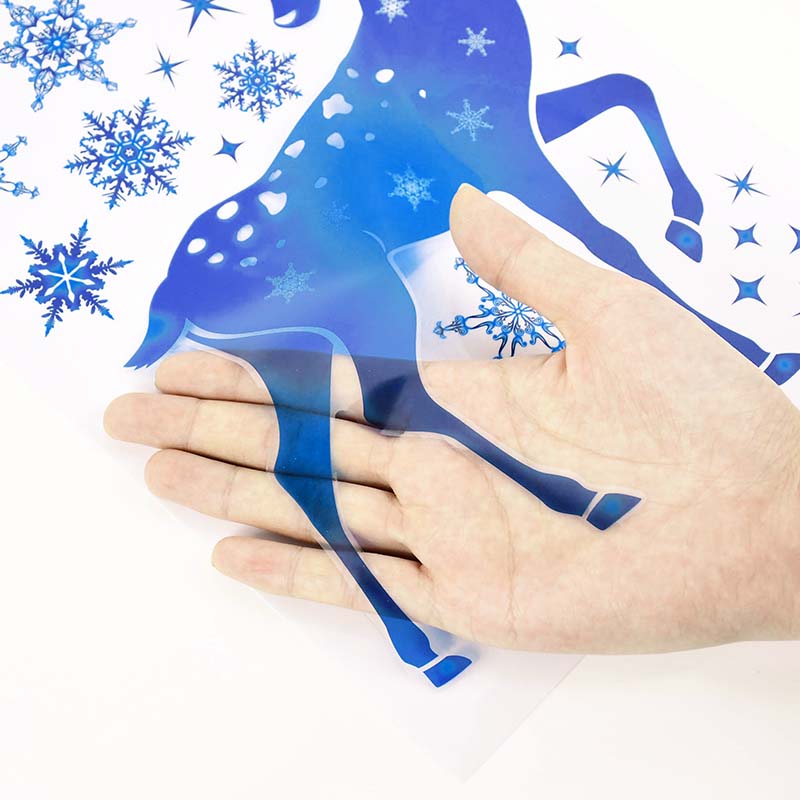 크리스마스 창문 스티커 엘크 블루 눈송이 DIY 벽 데 - Snowflake Window Decal 리뷰 및 가격