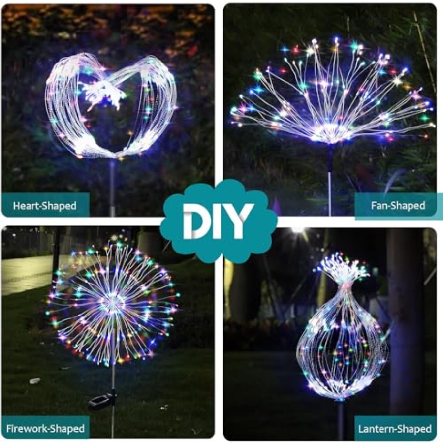 태양열 불꽃놀이 조명, 다양한 조명 모드, 정원, 파티 - Christmas Lights Outdoor 리뷰 및 가격