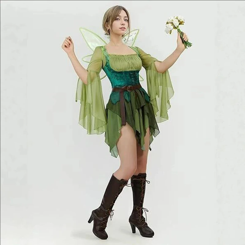 여성용 엘프 중세 녹색 요정 드레스 마법의 엘프 드레스 - Elf Costume Christmas 리뷰 및 가격