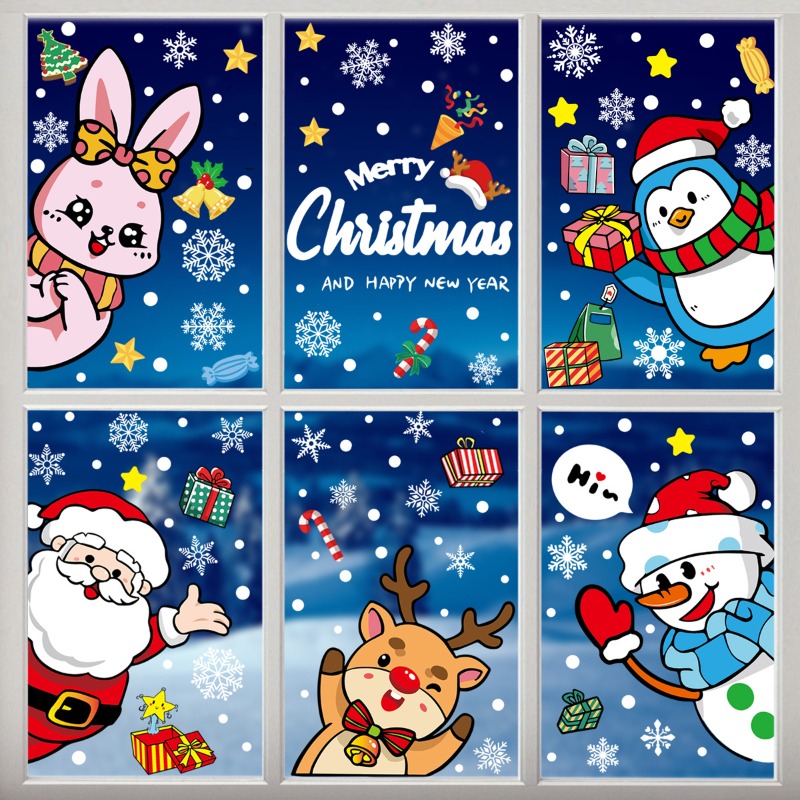 2025 크리스마스 장식 유리창 스티커 눈사람 눈송이  - Snowflake Window Decal 리뷰 및 가격