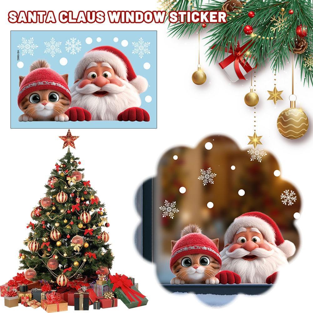 크리스마스 창문 문 거울 스티커 산타클로스 고양이 눈송 - Snowflake Window Decal 리뷰 및 가격